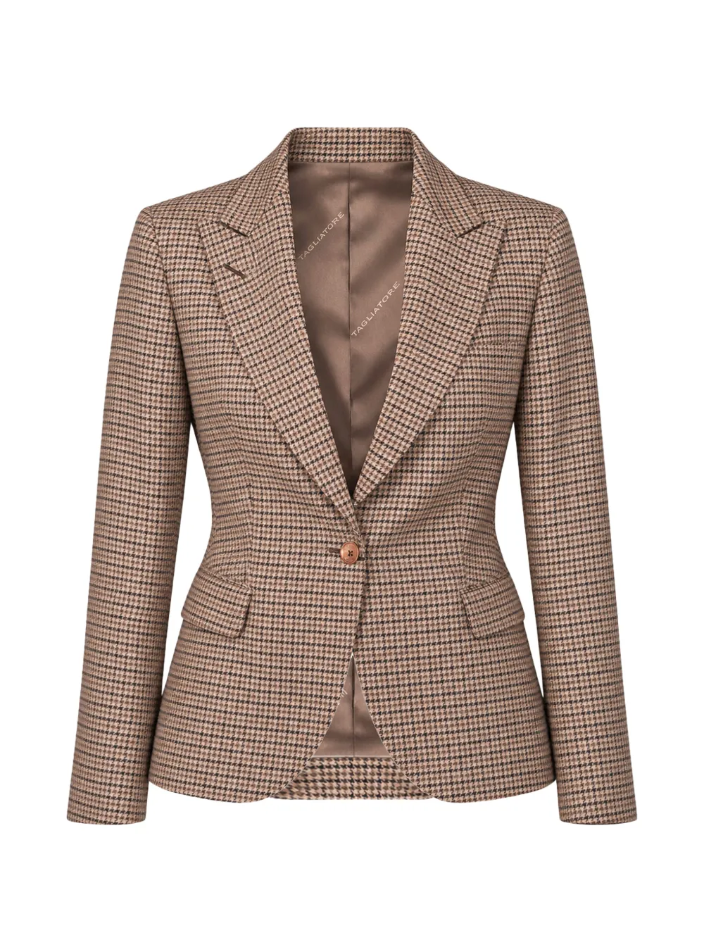 Tagliatore houndstooth-pattern blazer - Brown