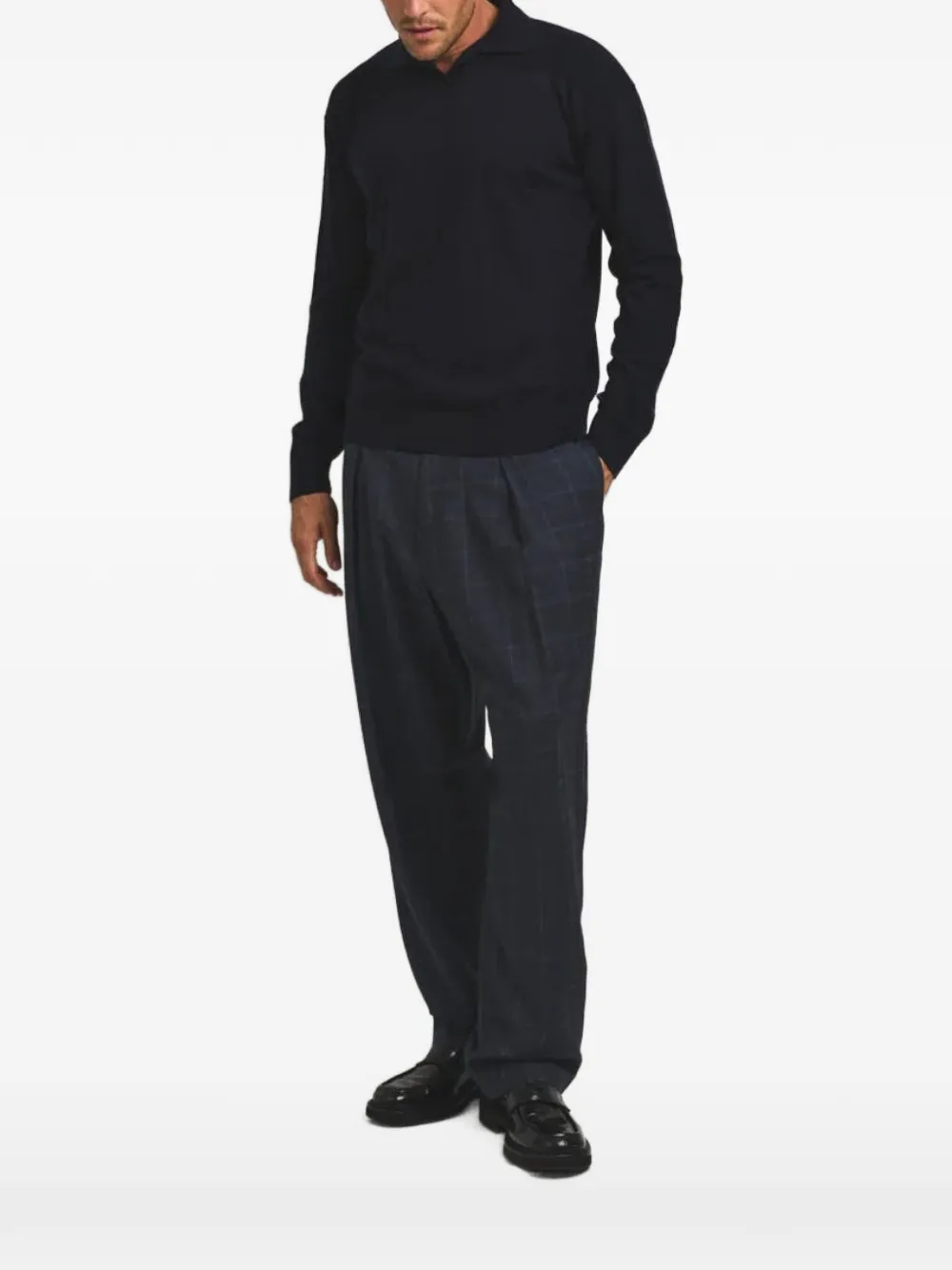 CESAR CASIER Amory merino-wool polo shirt