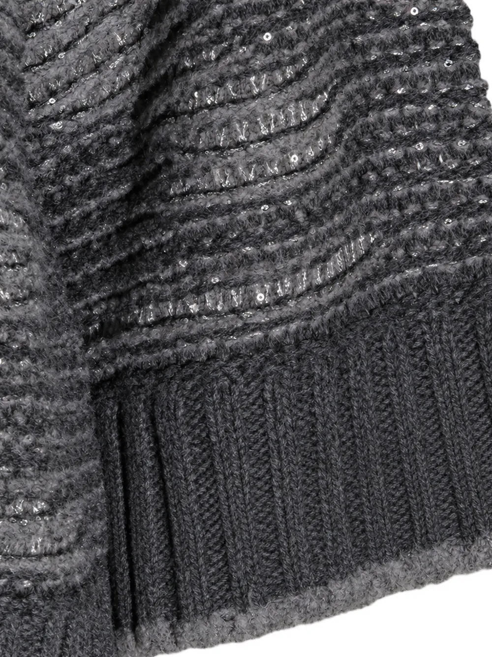 Fabiana Filippi sequin-embellished high-neck sweater Grijs