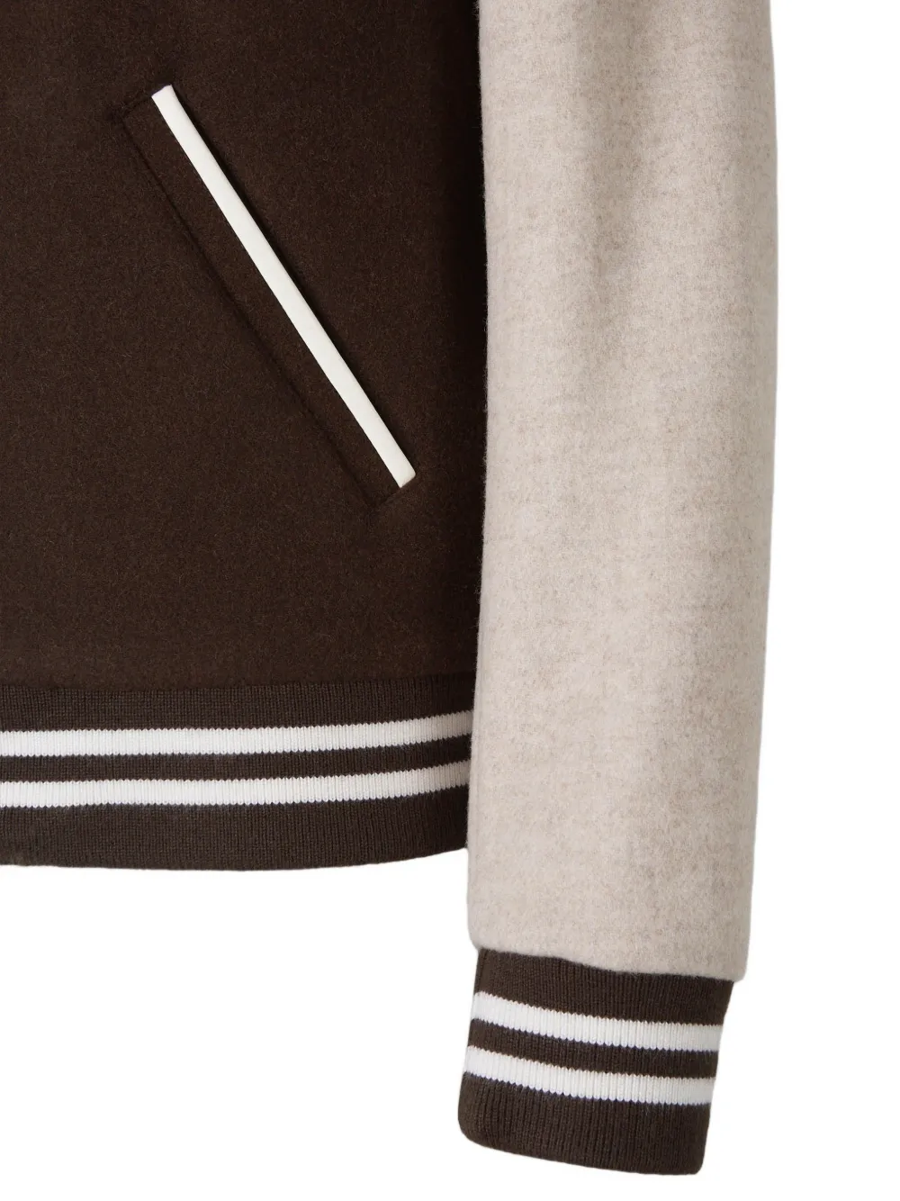 Sporty & Rich logo-embroidered wool jacket Bruin