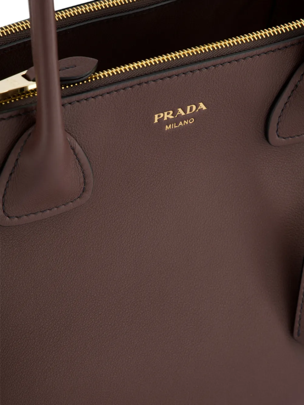 Prada Nova large leather tote bag Bruin