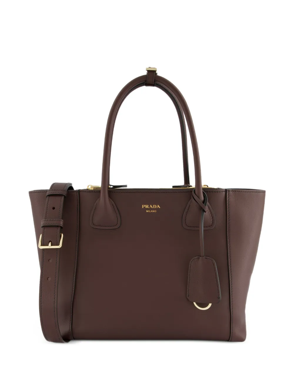 Prada Nova large leather tote bag Bruin