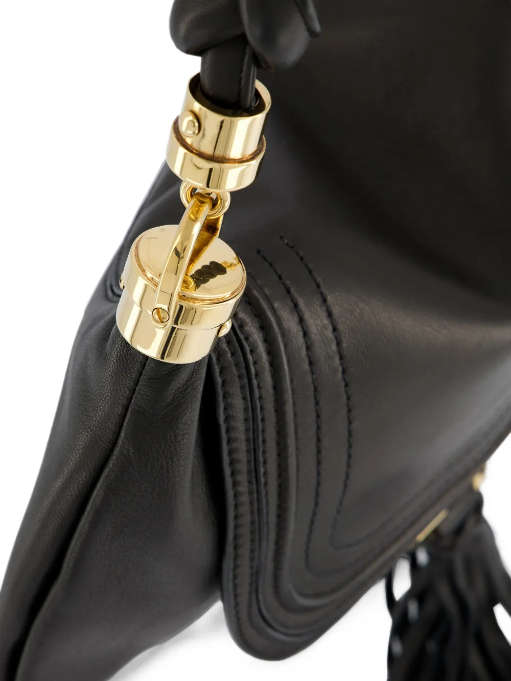 Chloé small Marcie Foulard shoulder bag in soft leather Zwart