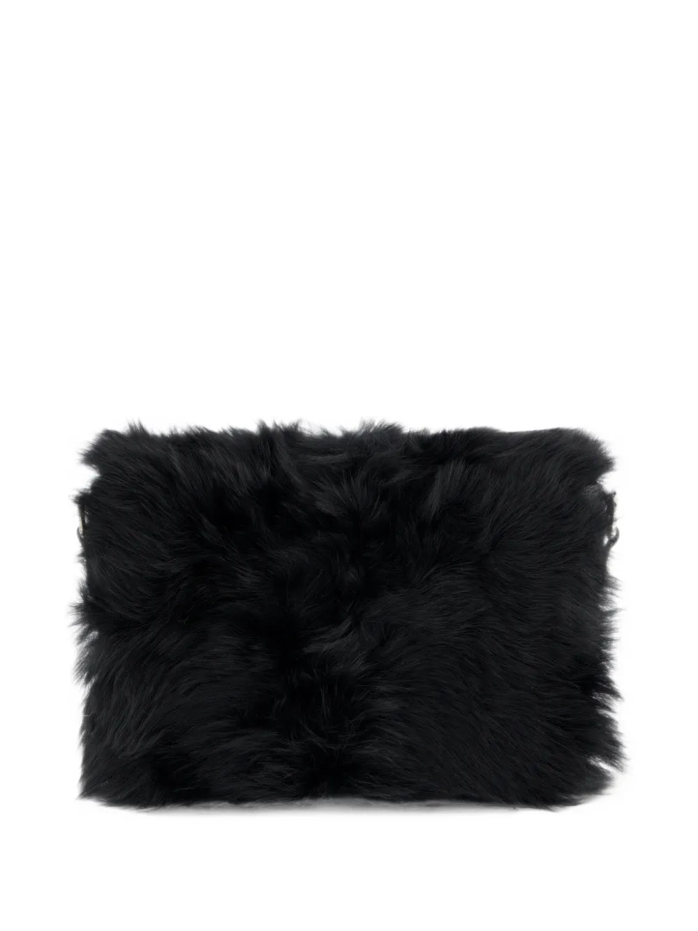 BOGNER logo-patch faux-fur shoulder bag Zwart