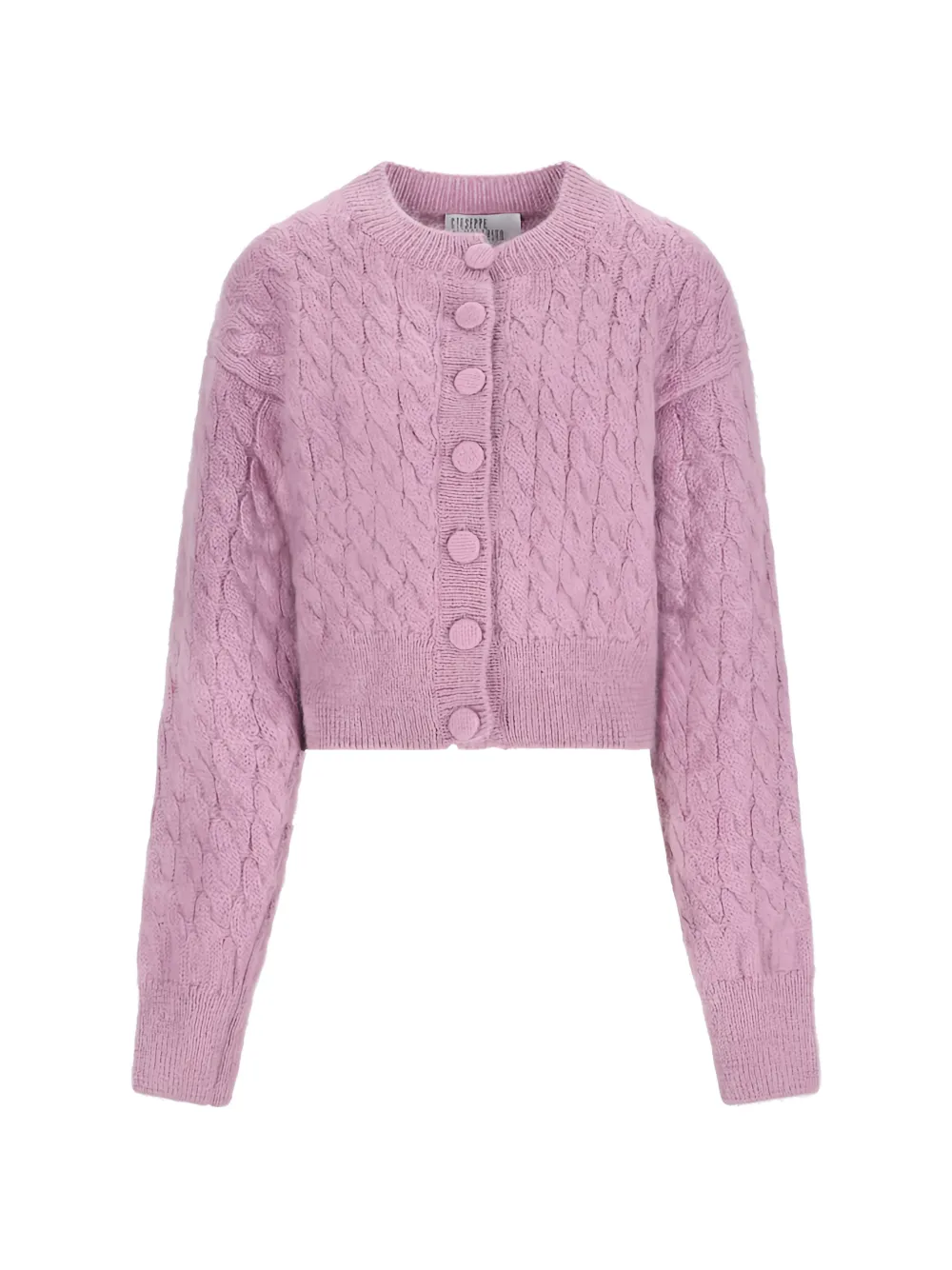 Giuseppe Di Morabito cropped cable-knit cardigan - Pink