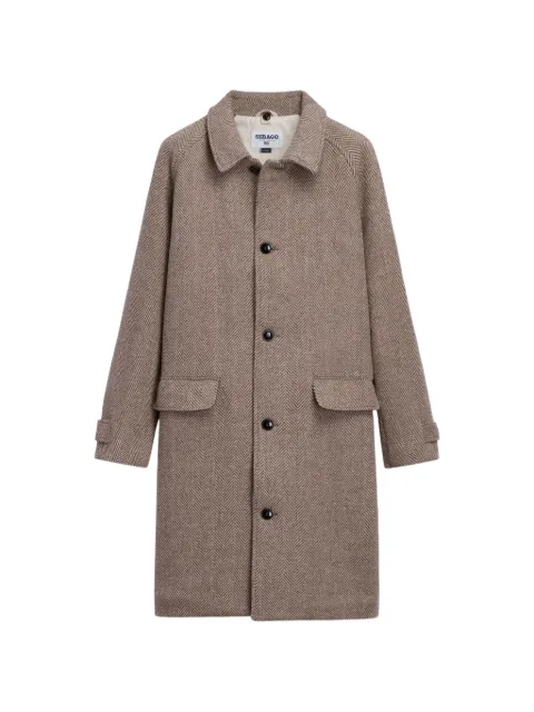 Sebago Bingham herringbone-weave coat