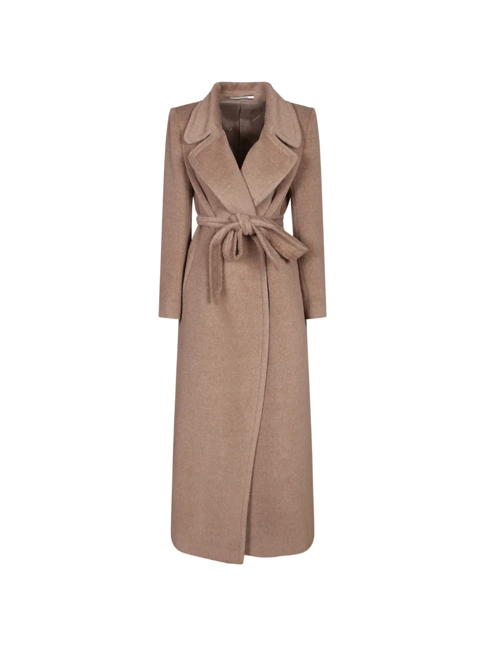 Tagliatore belted notch-lapels coat Beige