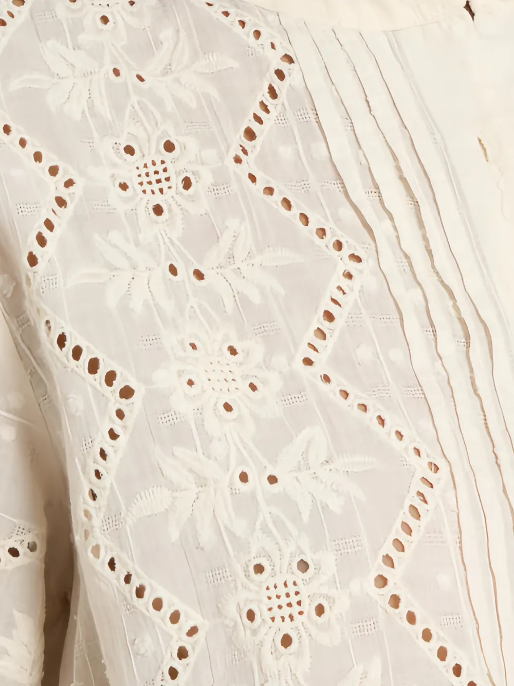 MAISON HOTEL Renata broderie anglaise blouse Wit