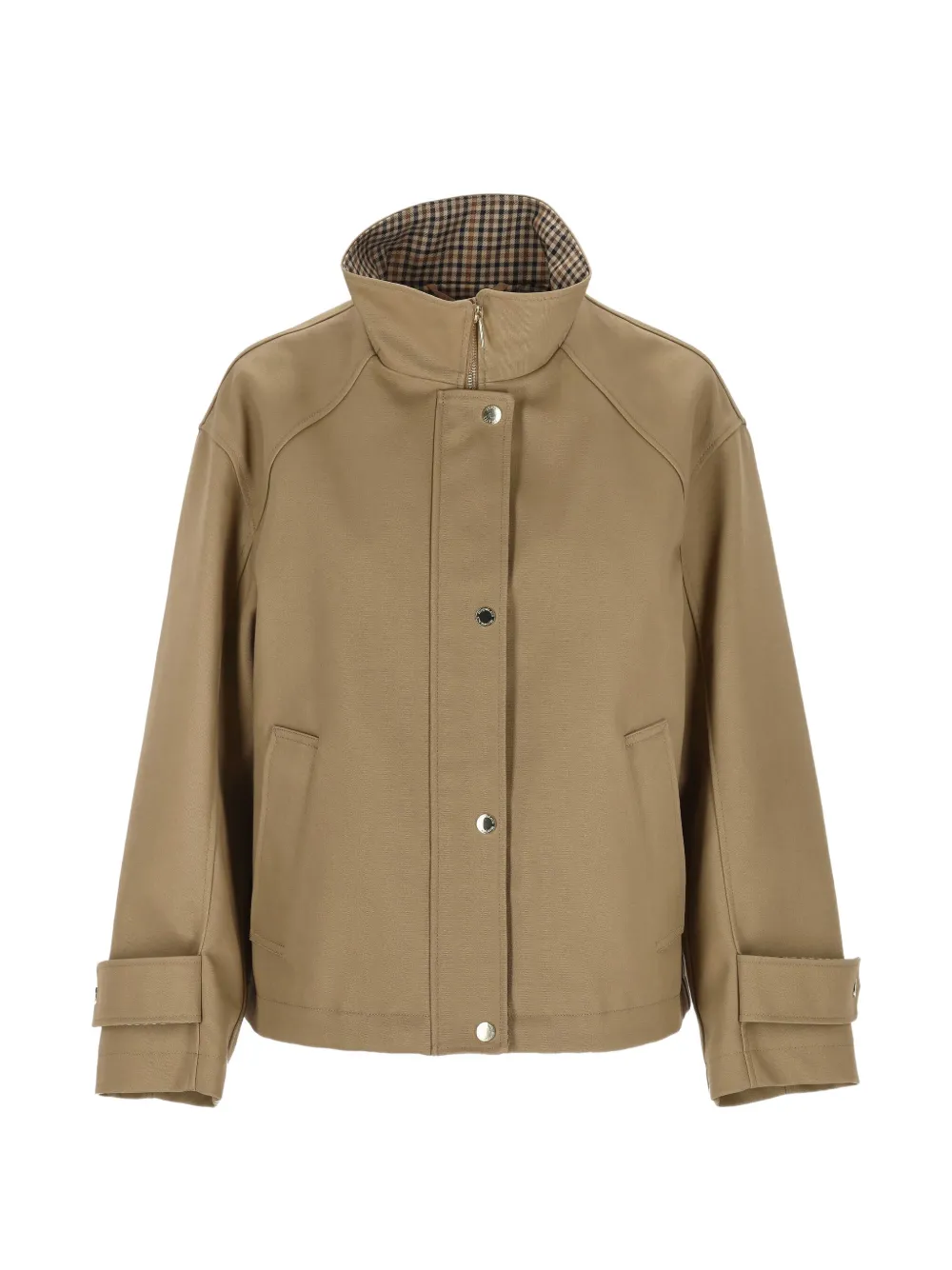 Pennyblack High-neck Press-stud Jacket In Nude