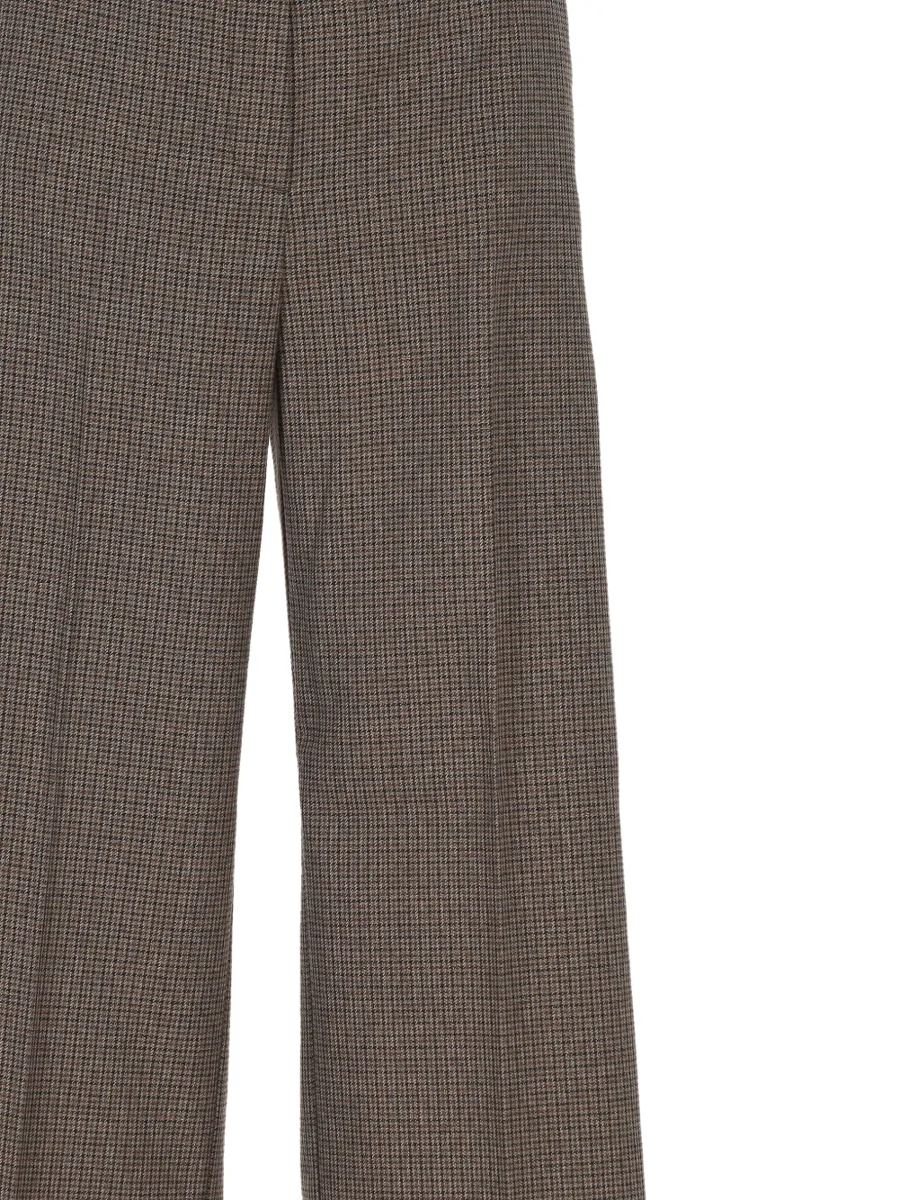 Marella Broek met persvouw en pied-de-poule-print Bruin