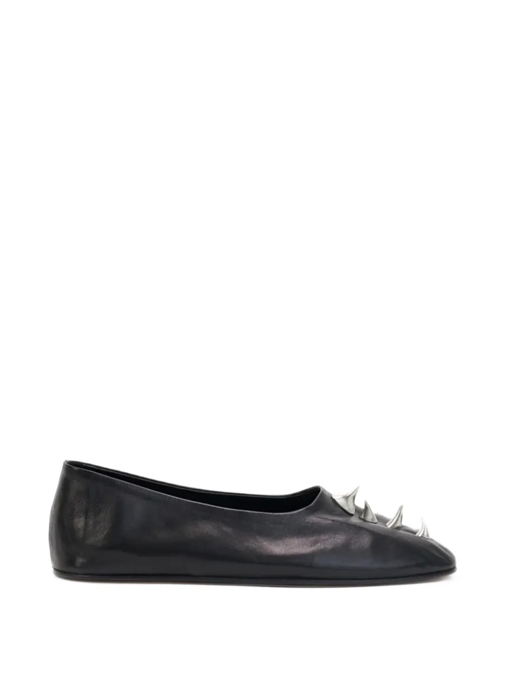 The Erose thorn-embellished leather ballet flats - Nero