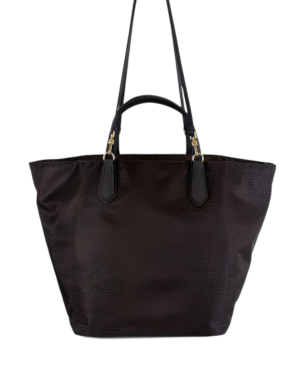 Borbonese Shopper met logoprint Bruin