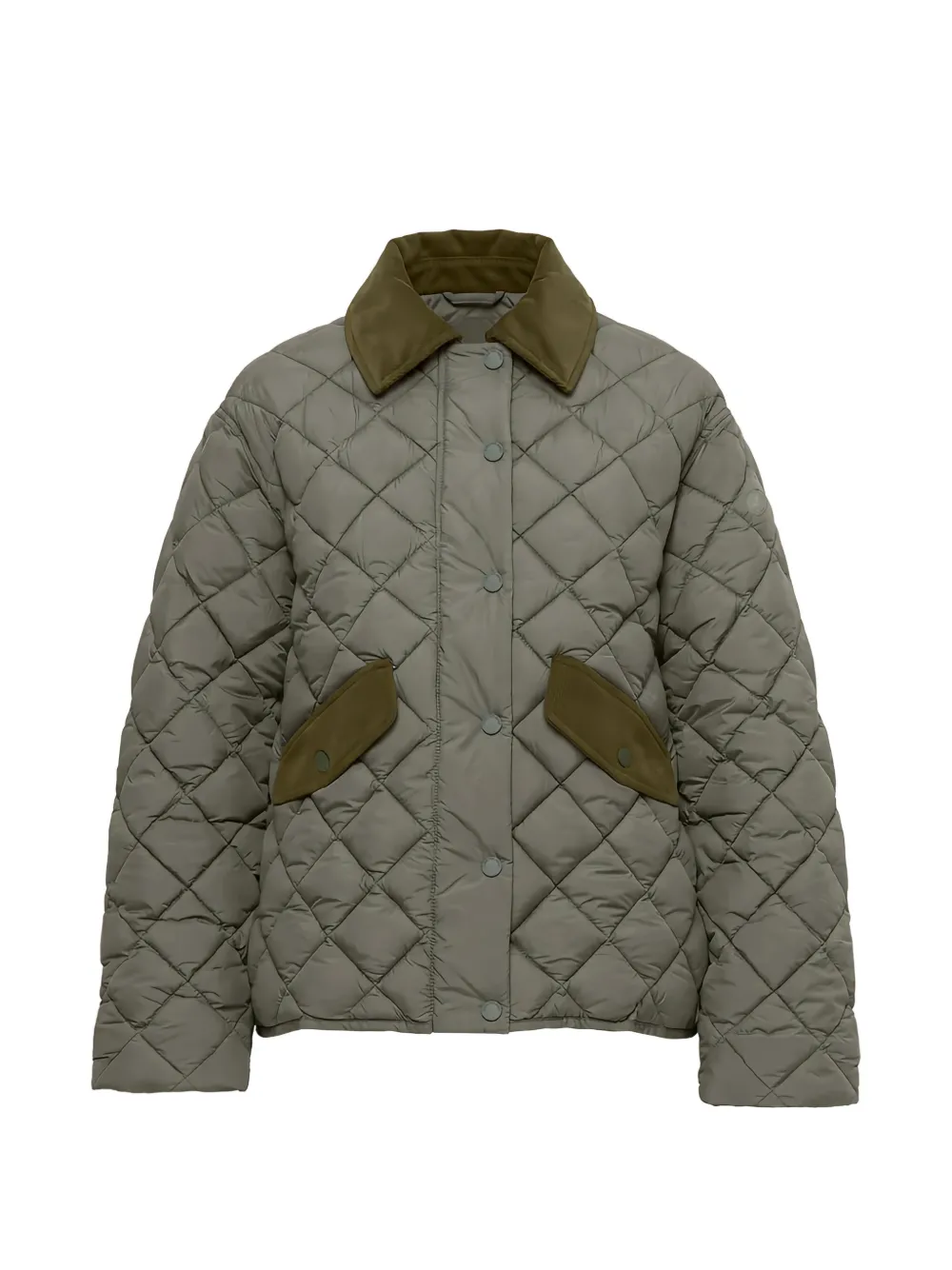 Save The Duck quilted corduroy-collar jacket - Grau