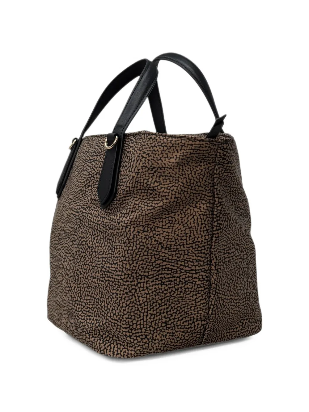 Borbonese B-Escape shopper met optyll-print Beige