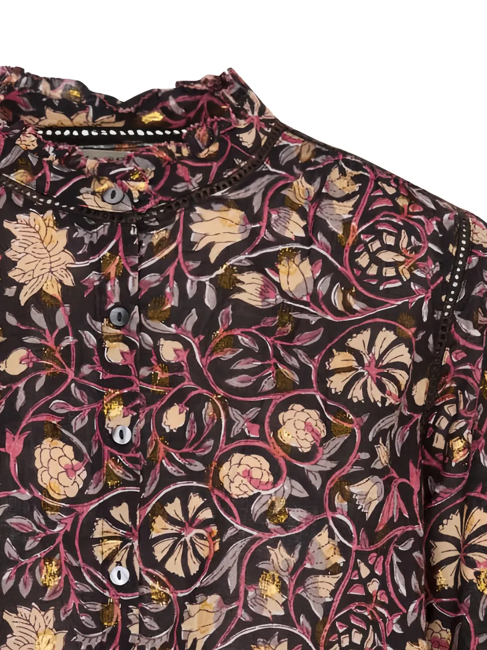 MAISON HOTEL Geraldine blouse met bloemenprint Zwart