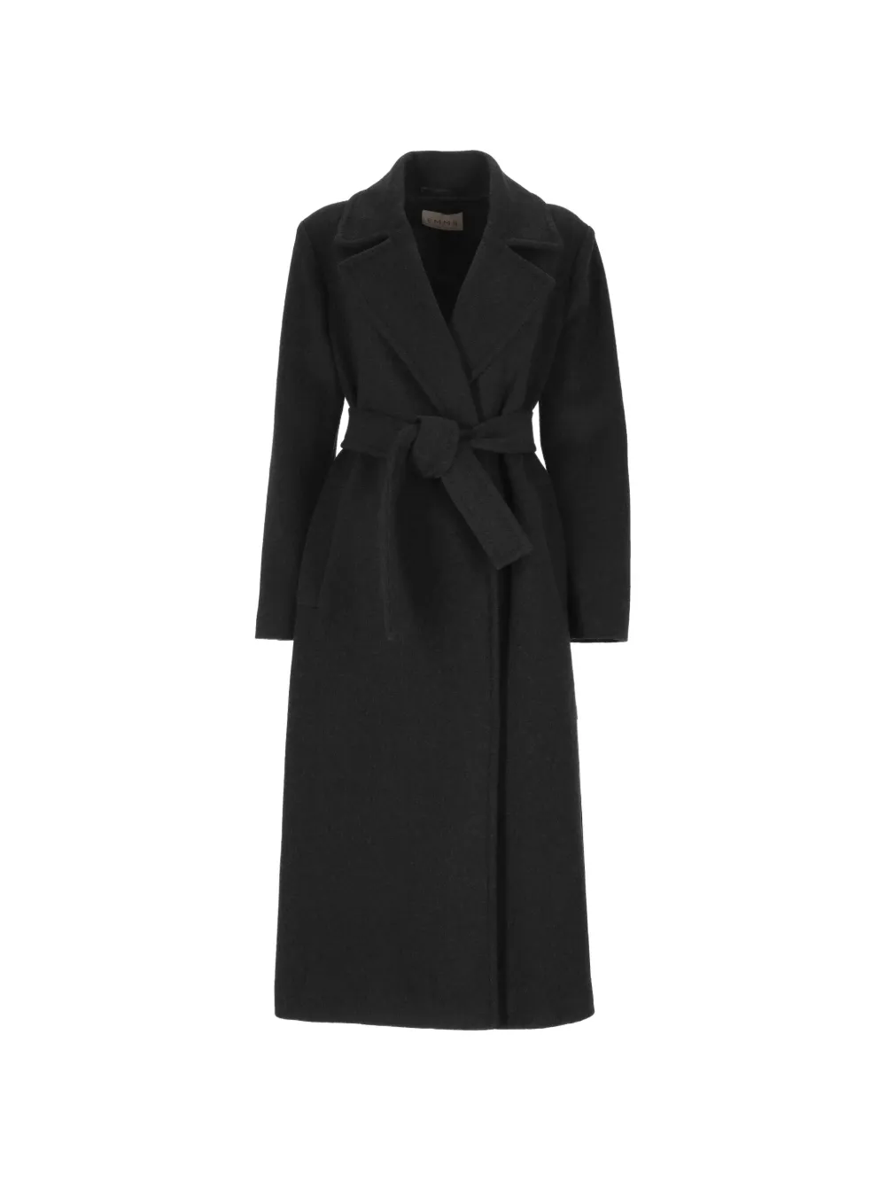 Marella belted notch-lapel coat - Black