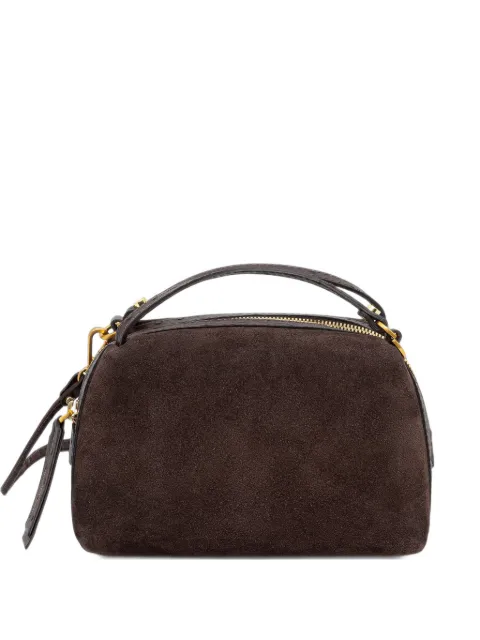 GIANNI CHIARINI small Alifa suede ostrich-effect tote bag