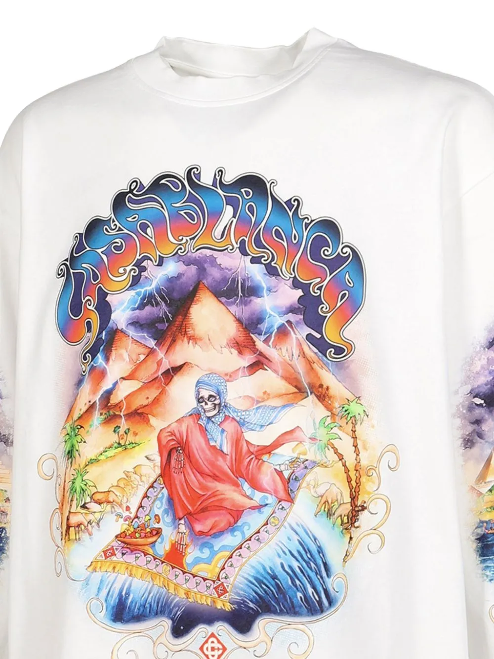 Casablanca T-shirt met print Wit