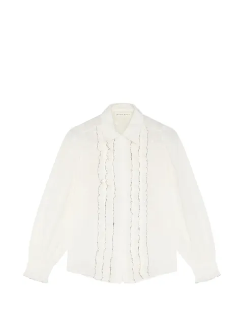 MAISON HOTEL Rosarillo ruffled plumetis shirt