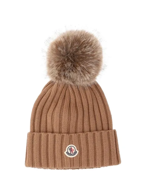 Moncler gorro de lana con pompón