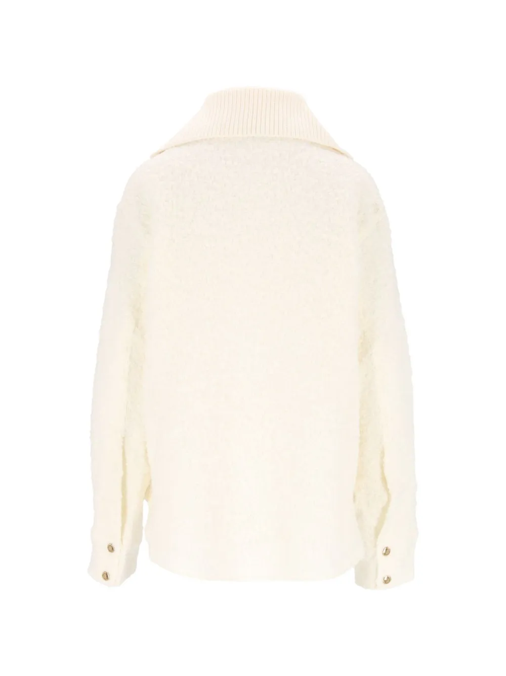 Moncler tweed zip-up shirt jacket Beige