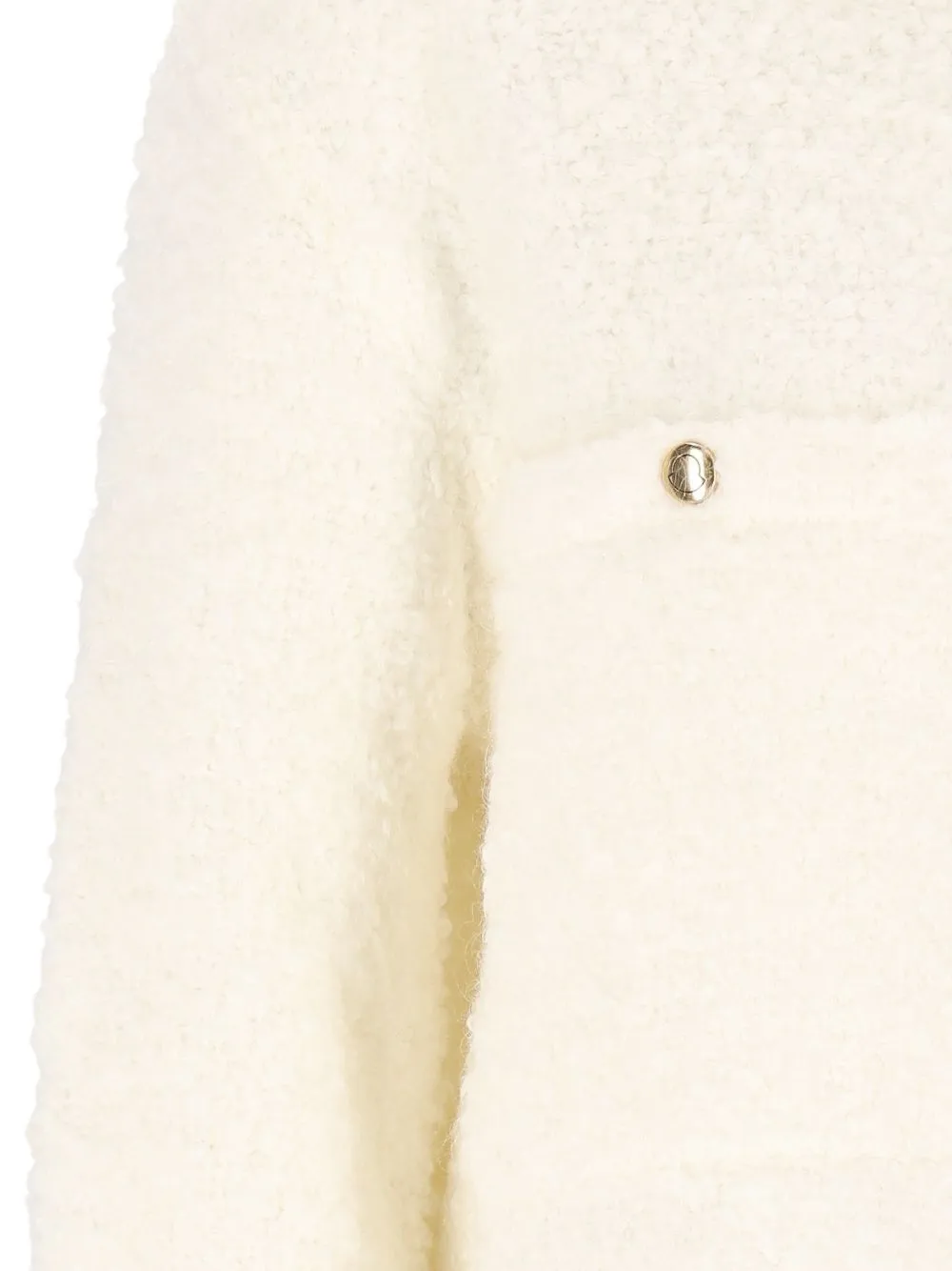 Moncler tweed zip-up shirt jacket Beige