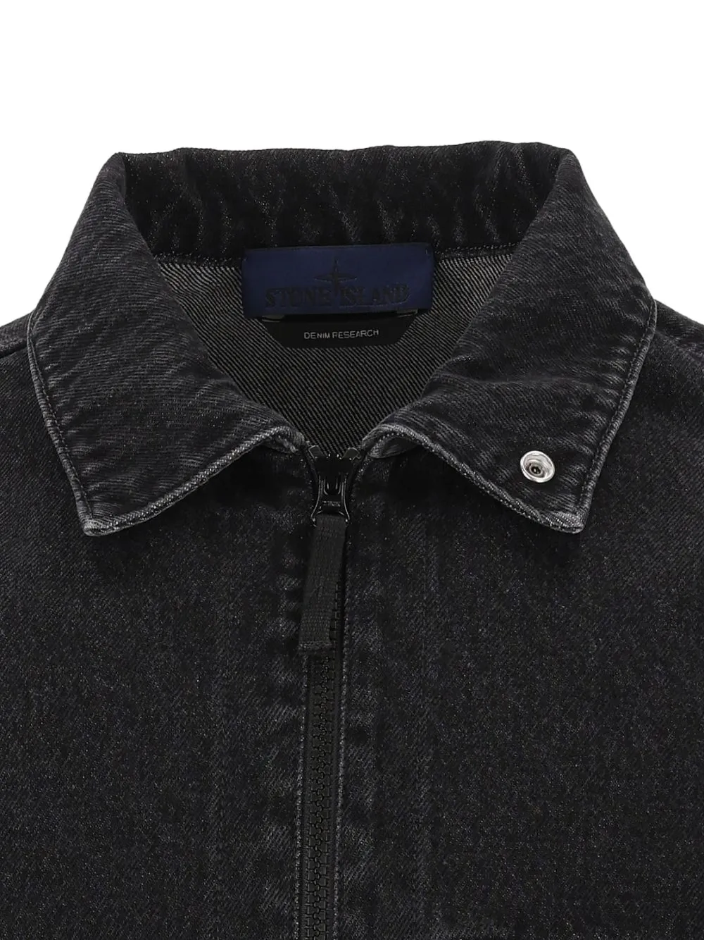 Stone Island 1200002 black denim-medium grainy wash Zwart