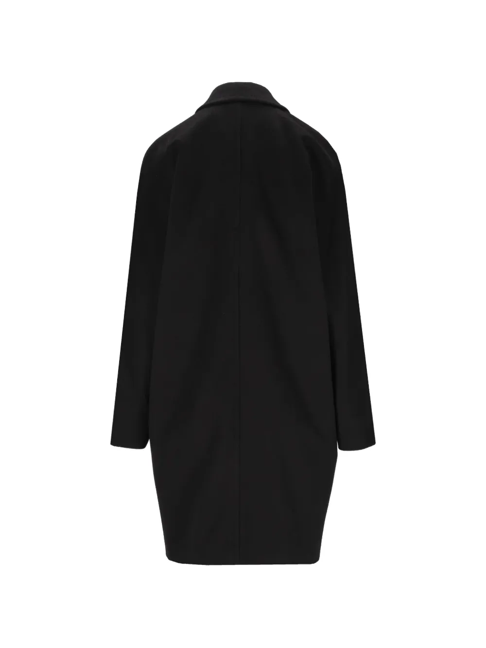 Max Mara peak-lapel double-breasted coat Zwart