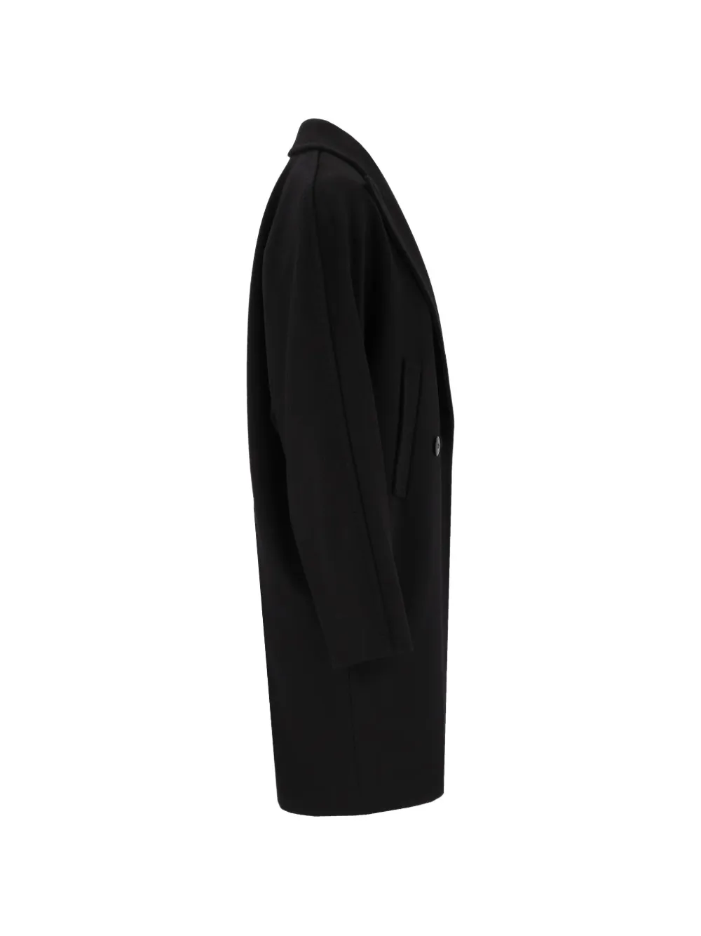 Max Mara peak-lapel double-breasted coat Zwart