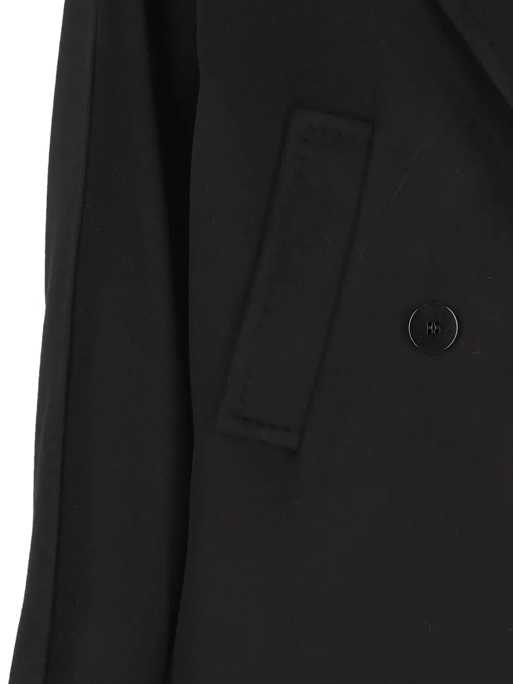 Max Mara peak-lapel double-breasted coat Zwart