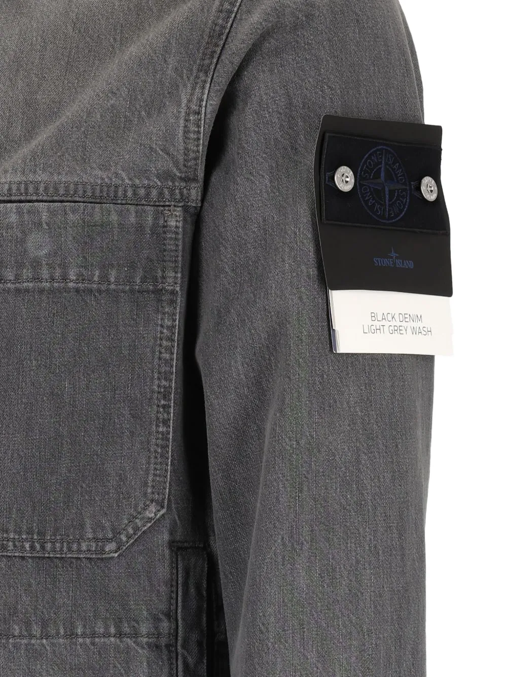 Stone Island 4100006 black denim-light grey wash Grijs