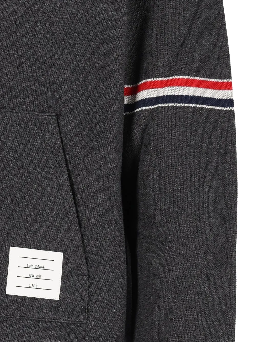 Thom Browne stripe-detail button-up sweater Grijs