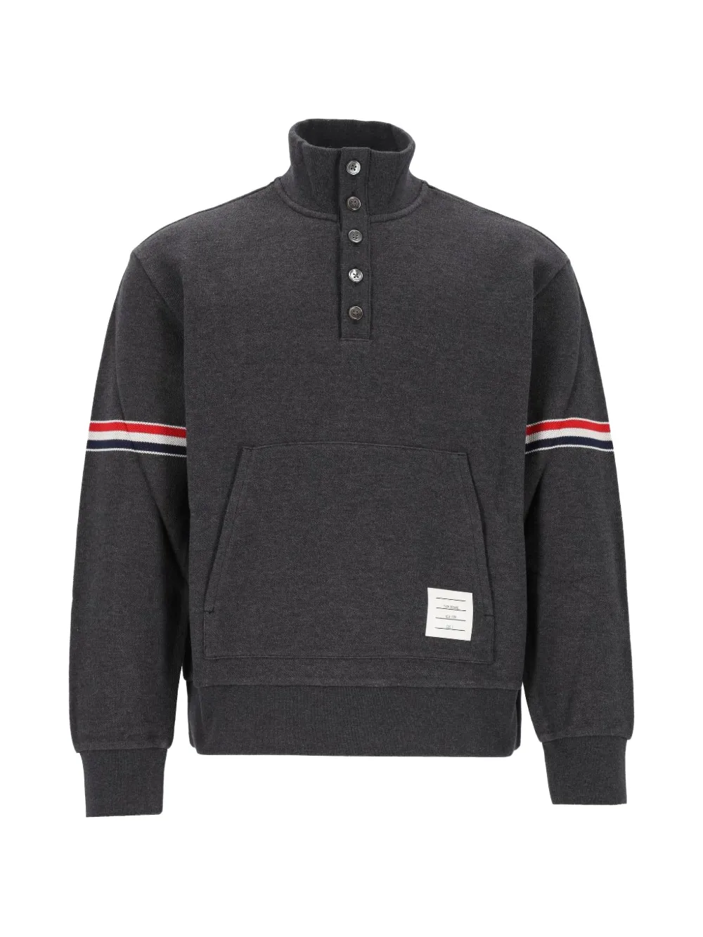 Thom Browne stripe-detail button-up sweater - Grau