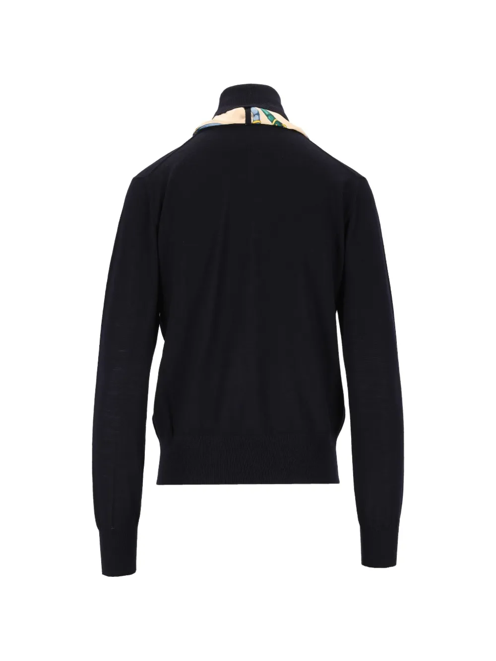 Forte silk foulard turtleneck sweater Blauw