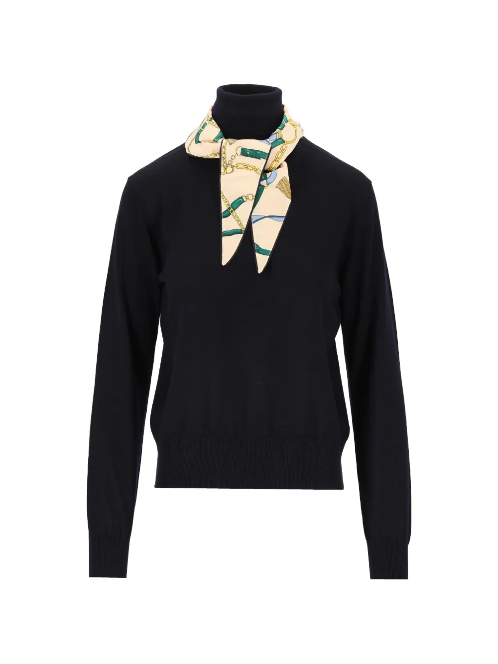 Forte Forte silk foulard turtleneck sweater - Blu