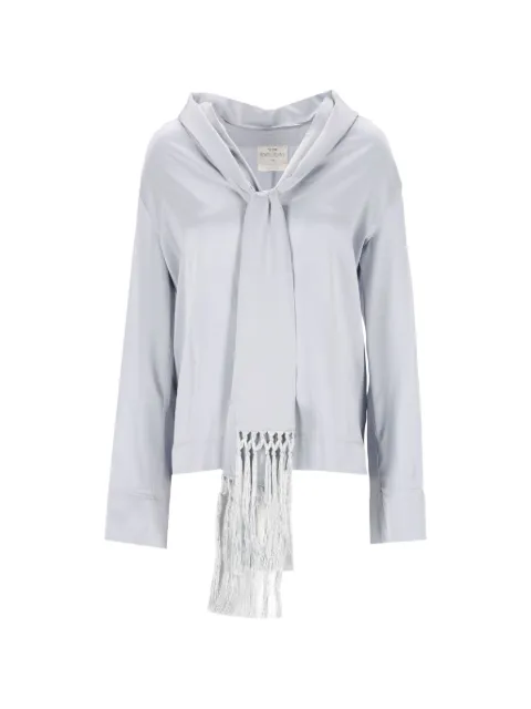 Forte Forte fringed silk-satin blouse
