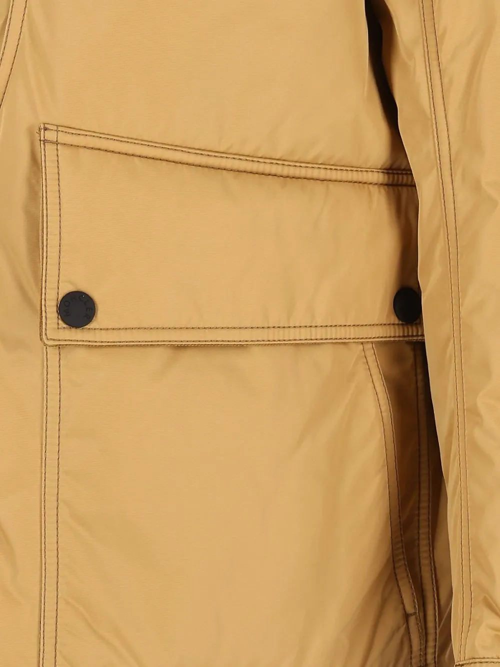 Moncler Grenoble Louron jack met ribfluwelen kraag Beige