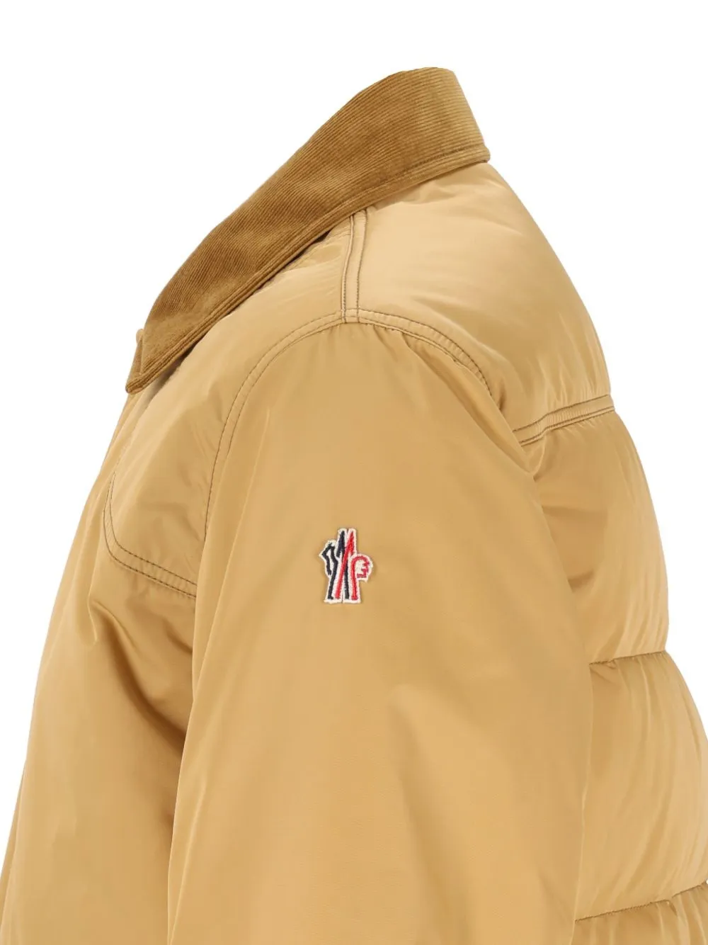 Moncler Grenoble Louron jack met ribfluwelen kraag Beige