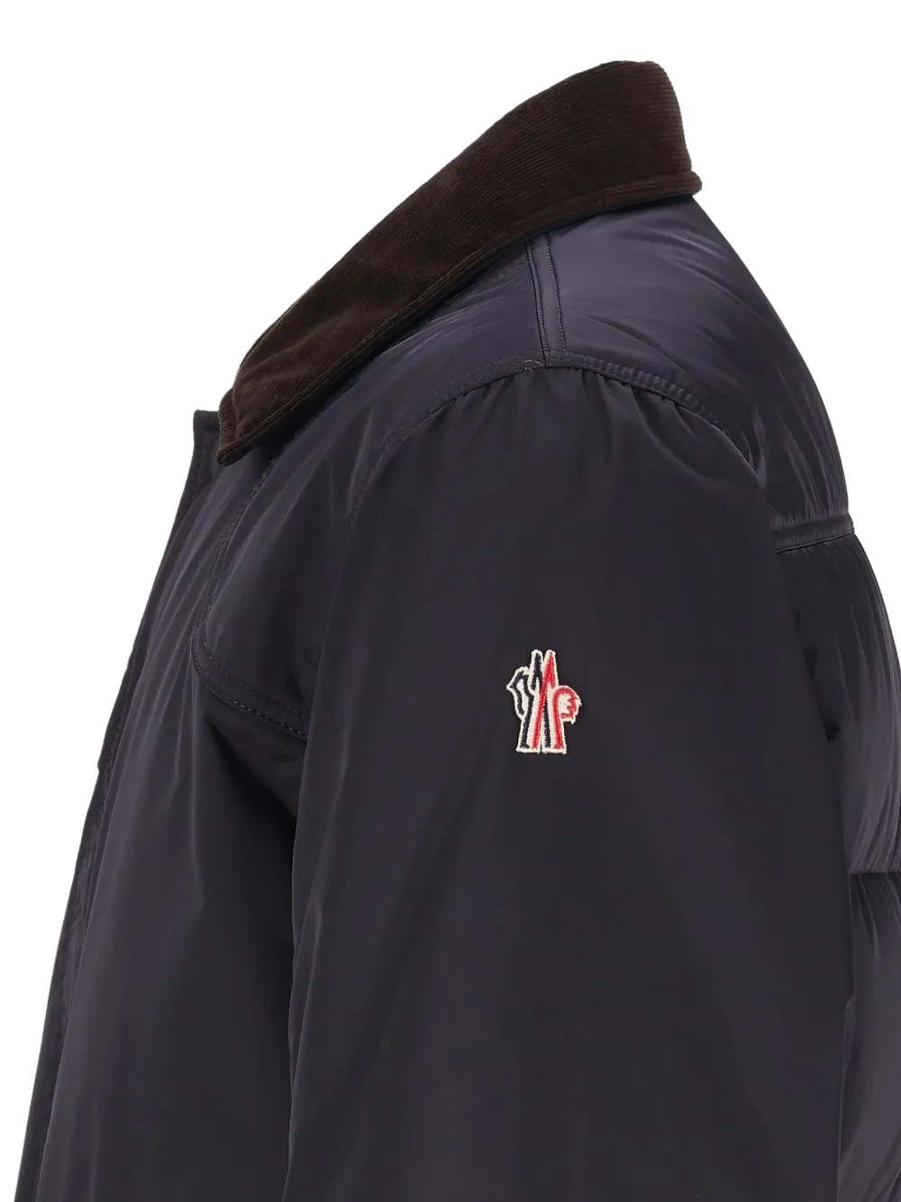 Moncler Grenoble Louron jack met ribfluwelen kraag Blauw