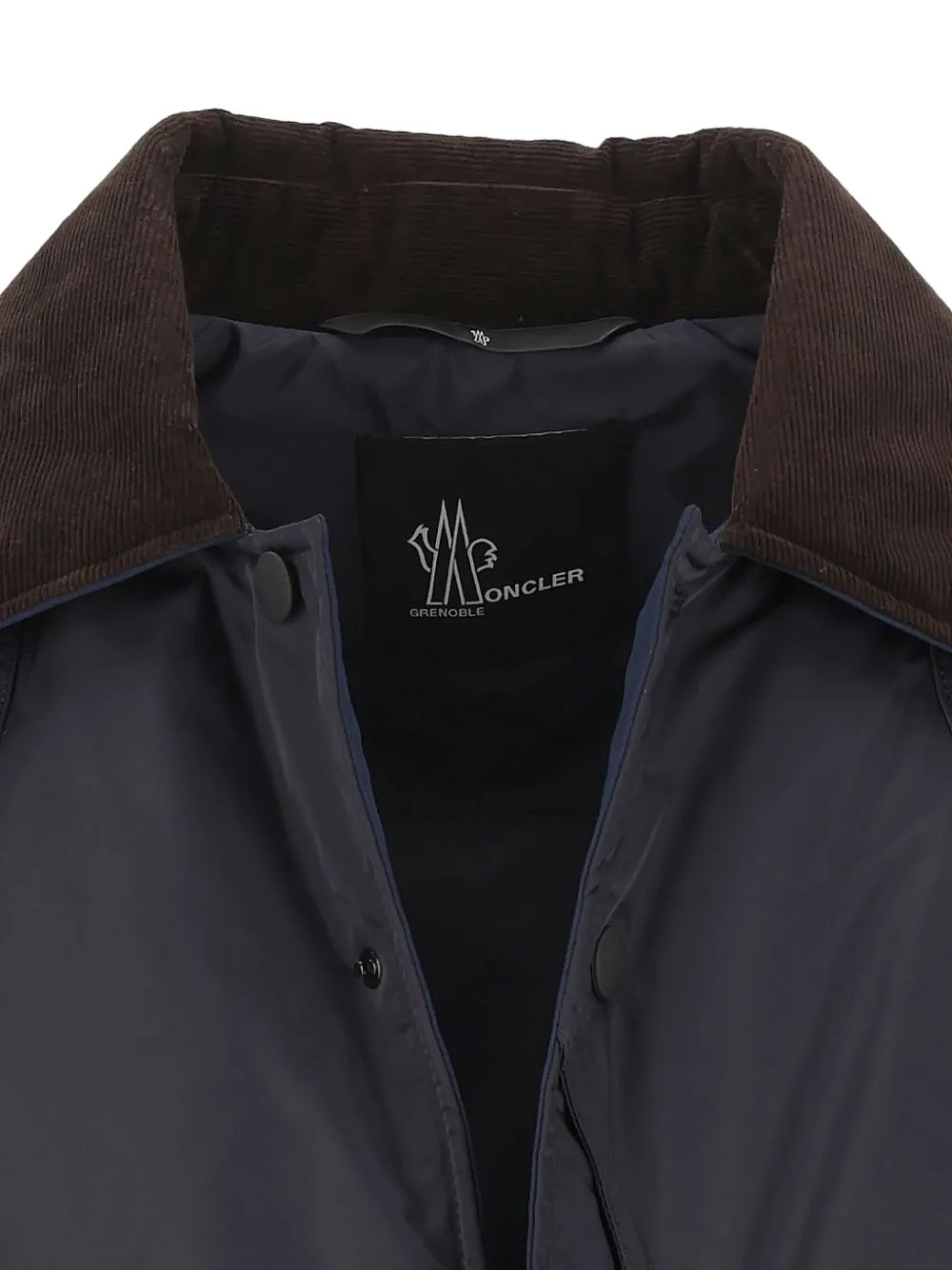 Moncler Grenoble Louron jack met ribfluwelen kraag Blauw