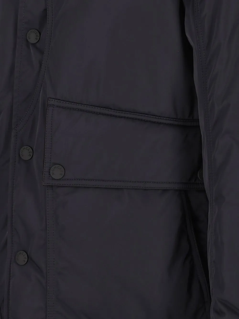 Moncler Grenoble Louron jack met ribfluwelen kraag Blauw