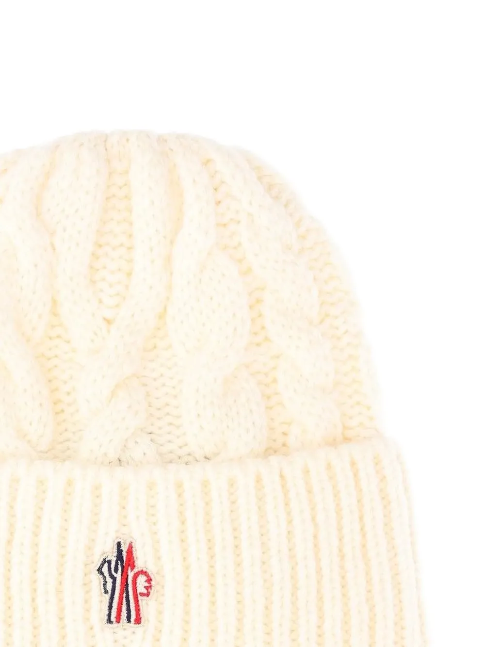Moncler Grenoble cable-knit beanie hat Wit