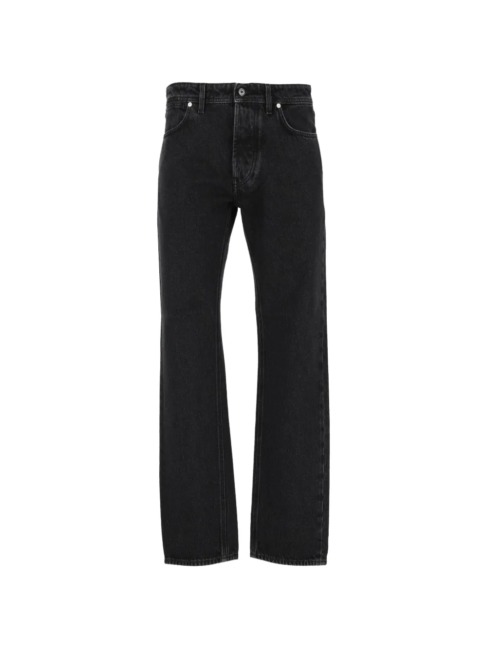 Stone Island grainy-wash straight-leg jeans Zwart