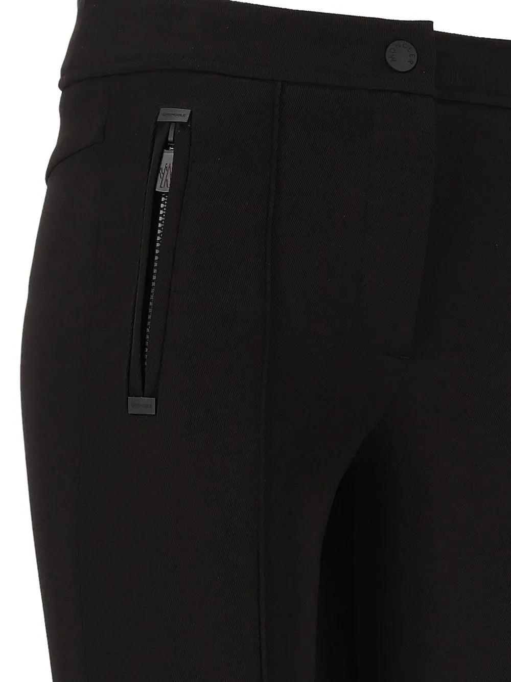 Moncler Grenoble logo-patch slim-fit trousers Zwart