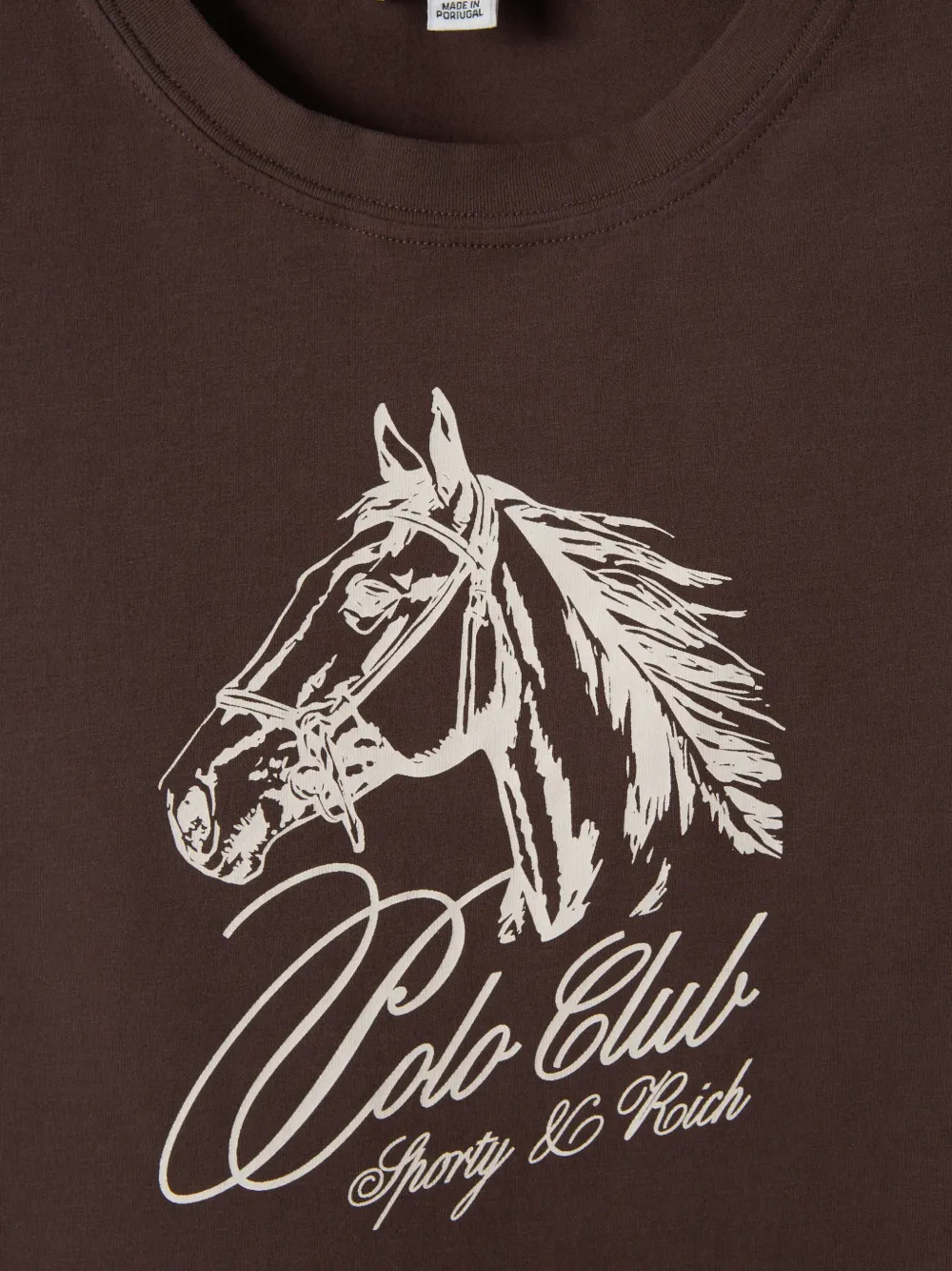 Sporty & Rich horse-print T-shirt Bruin