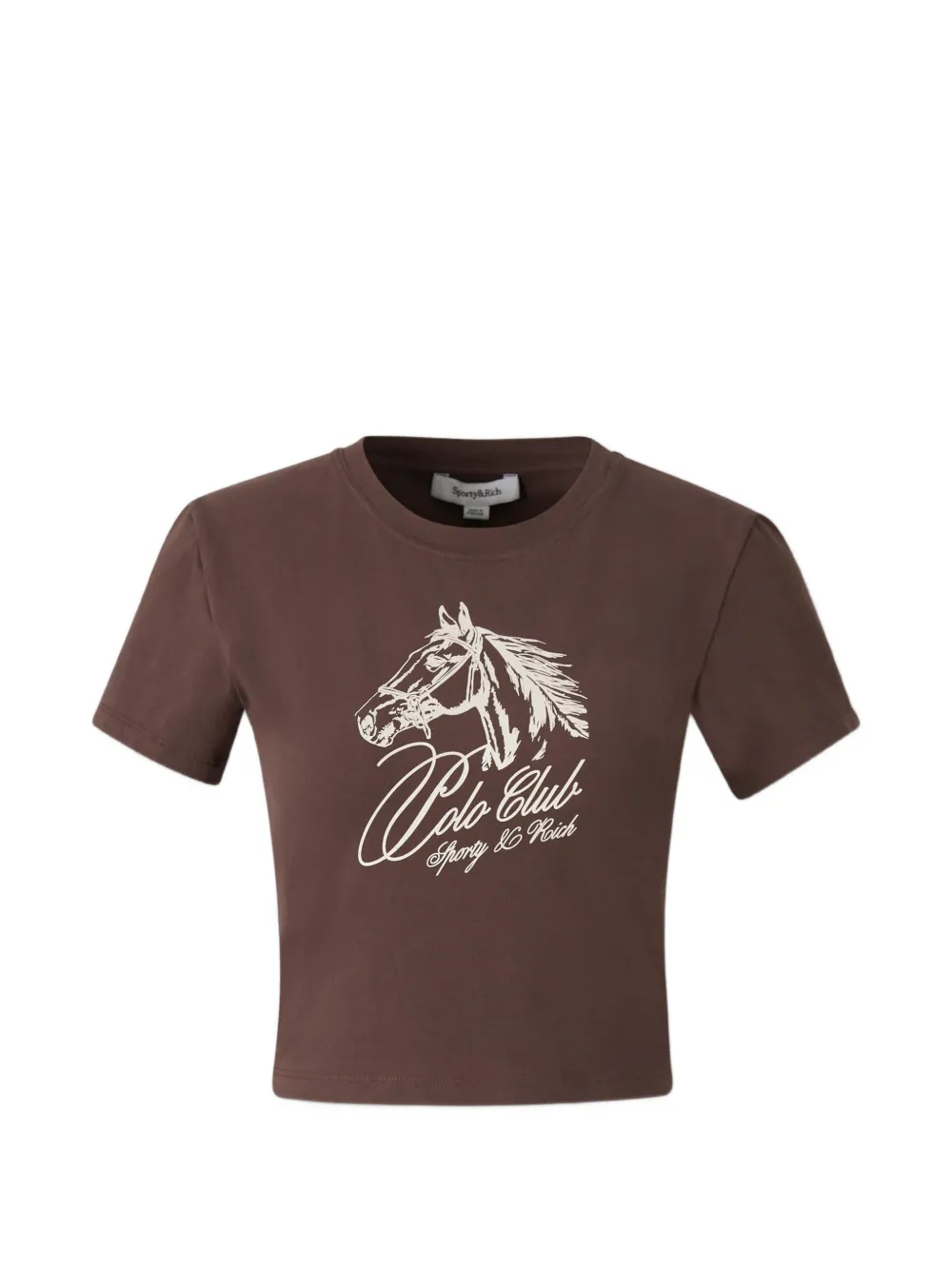 Sporty & Rich horse-print T-shirt - Braun