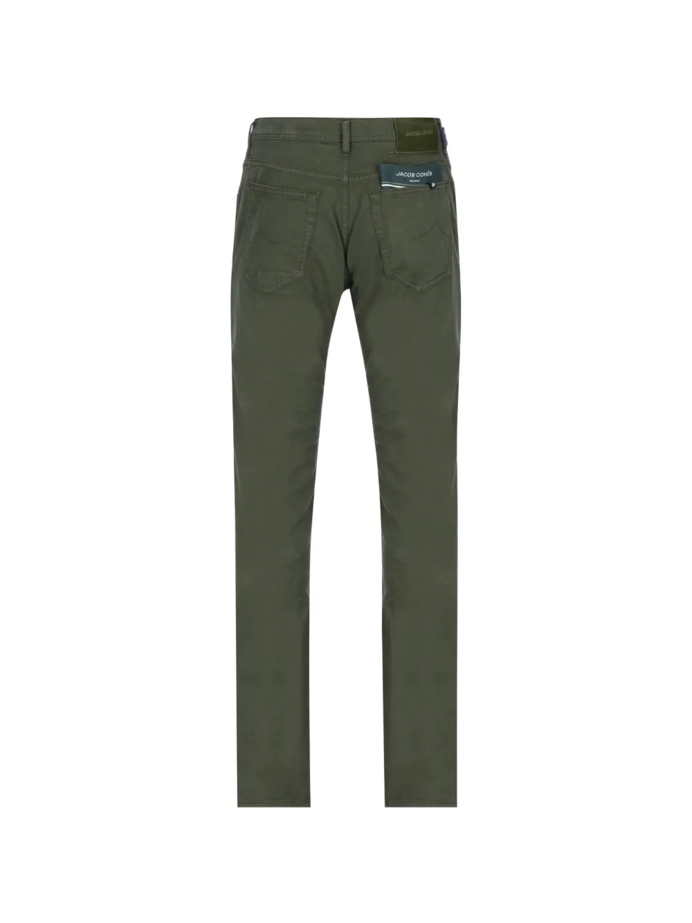 Jacob Cohën logo-patch straight-leg trousers Groen