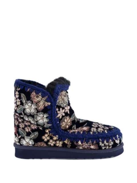 Mou 18 Eskimo botanical-embroidered boots