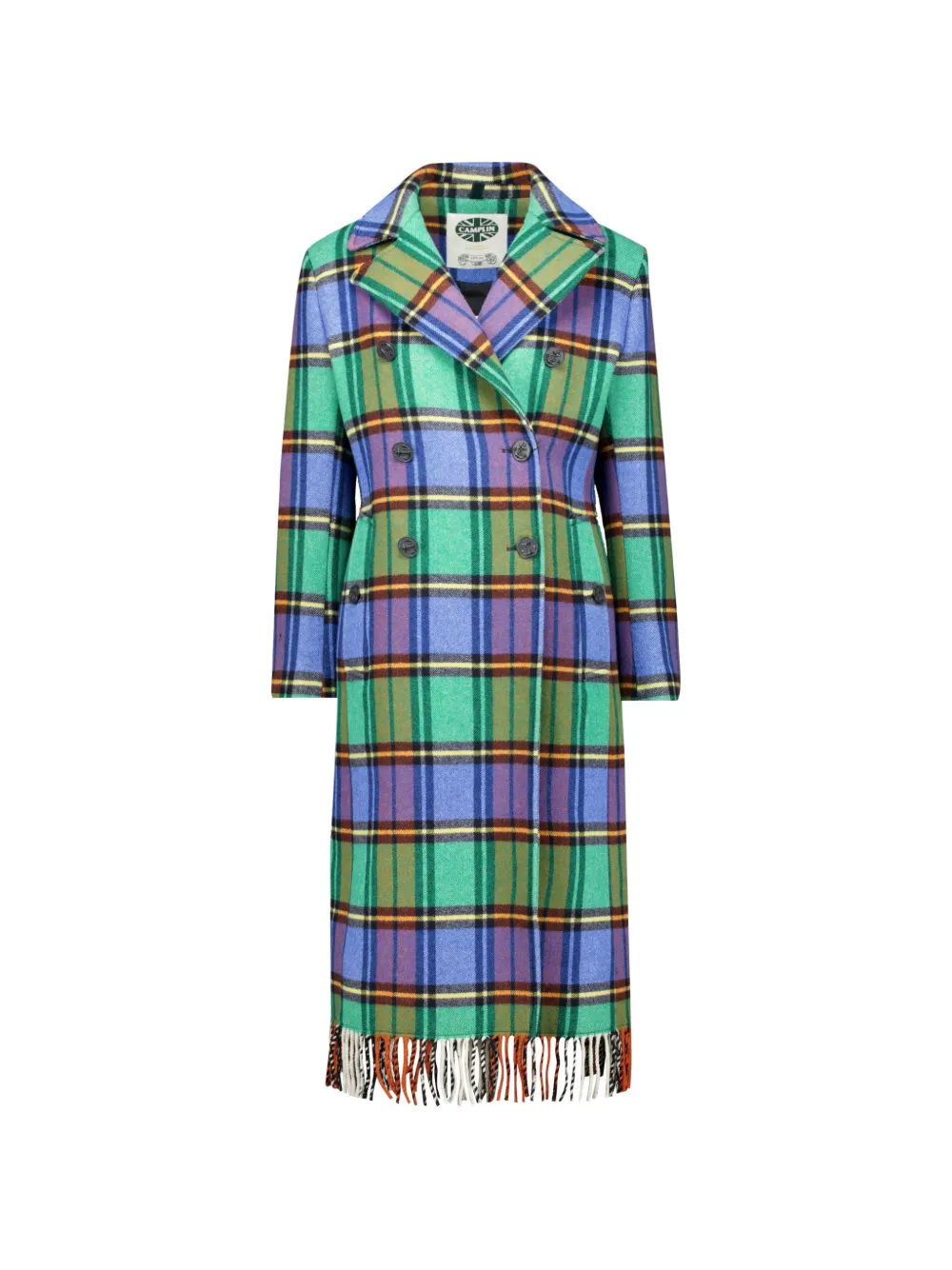 Camplin manteau frangé à motif tartan - Vert Camplin manteau frangé à motif tartan - Vert