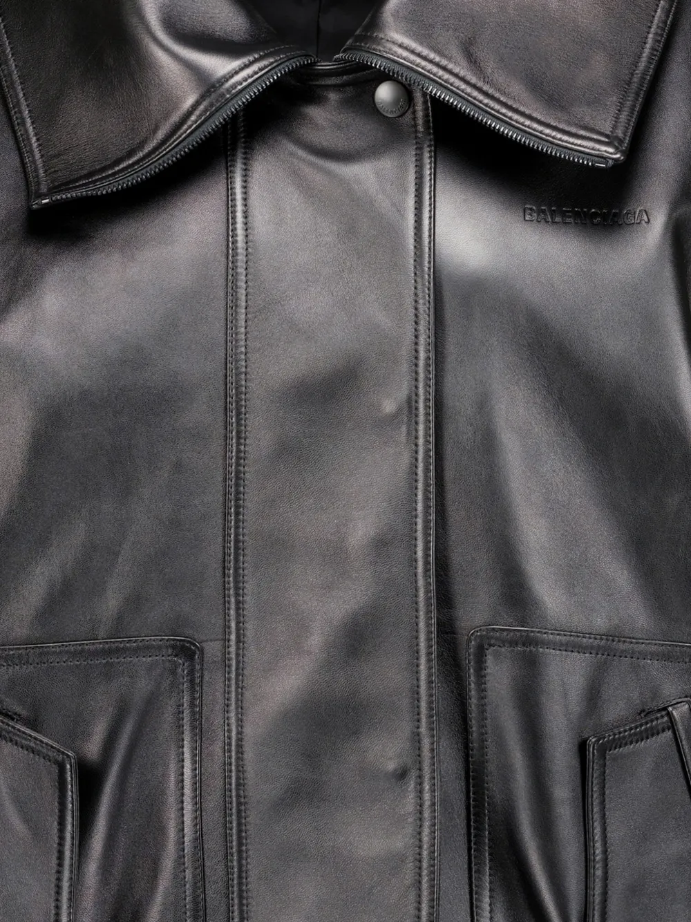 Balenciaga Bomberjack met hoge kraag Zwart